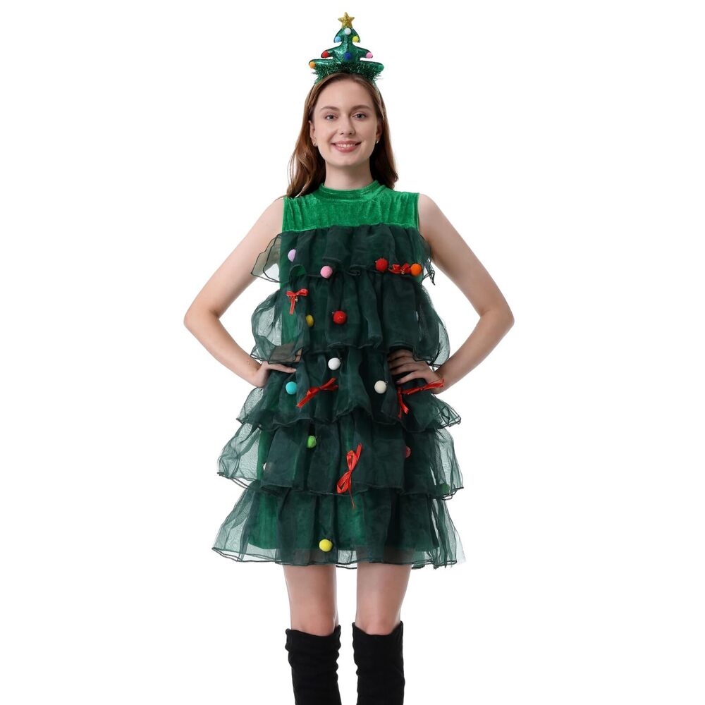 8623 Christmas Tree Costume, Christmas Tree Costume Dress , Xmas Tree